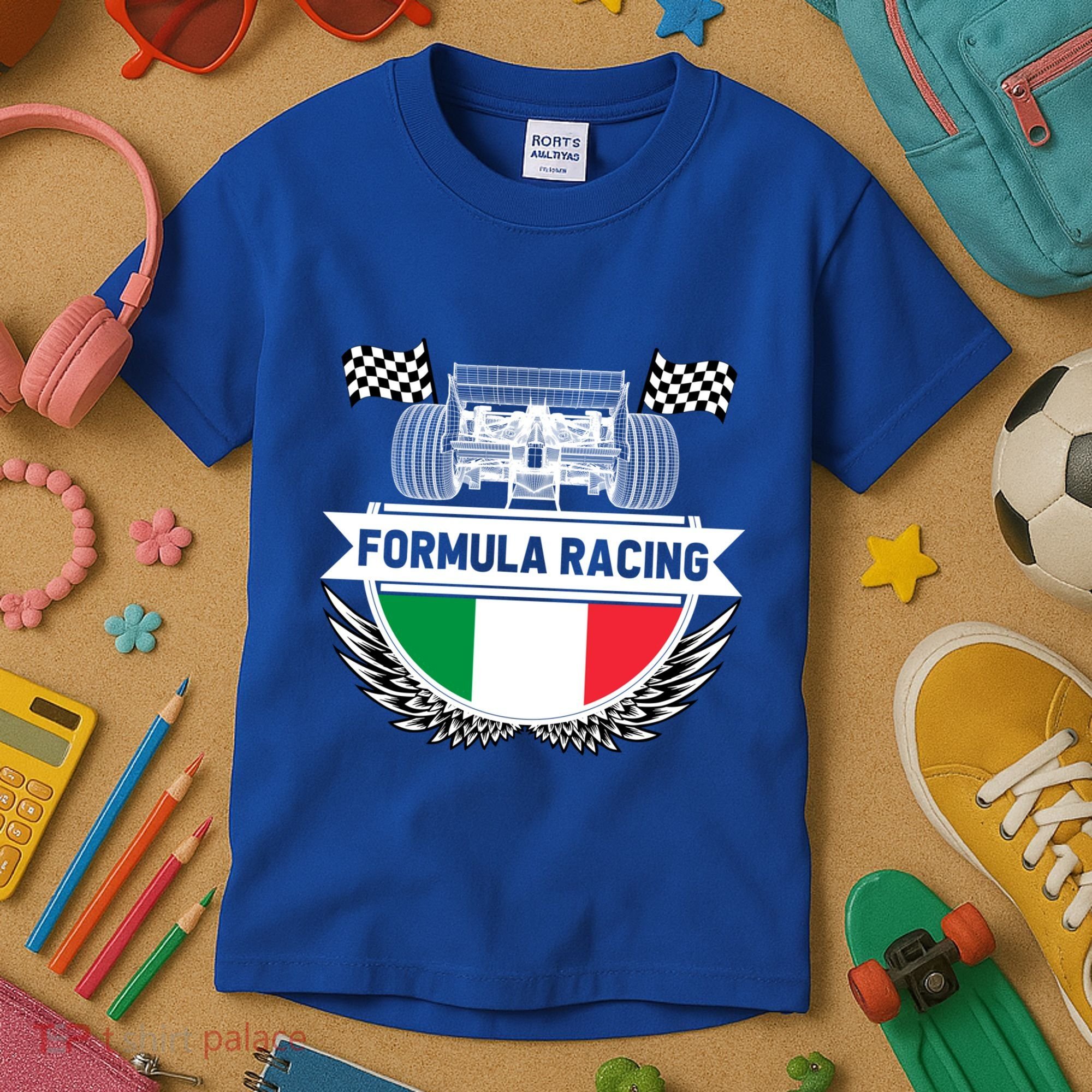 Emilia Romagna Auto Race Italy Flag Formula Racing Car Fan Cool Gift Kids T-Shirt