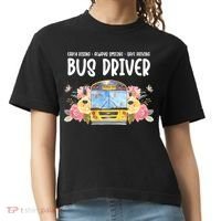 Early Rising Always Smiling Safe Driving Bus Driver Gift Comfort Colors Boxy T-Shirt thumb 0