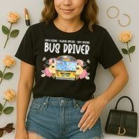 Early Rising Always Smiling Safe Driving Bus Driver Gift Comfort Colors Boxy T-Shirt thumb 2