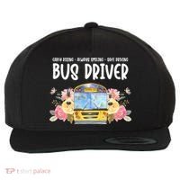 Early Rising Always Smiling Safe Driving Bus Driver Gift Wool Snapback Cap thumb 0