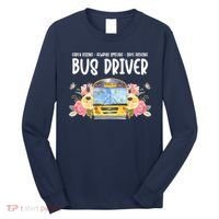 Early Rising Always Smiling Safe Driving Bus Driver Gift Long Sleeve Shirt thumb 0