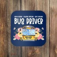 Early Rising Always Smiling Safe Driving Bus Driver Gift Coaster thumb 0