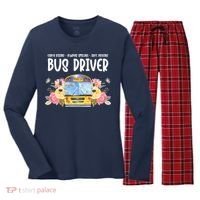 Early Rising Always Smiling Safe Driving Bus Driver Gift Women's Long Sleeve Flannel Pajama Set  thumb 0