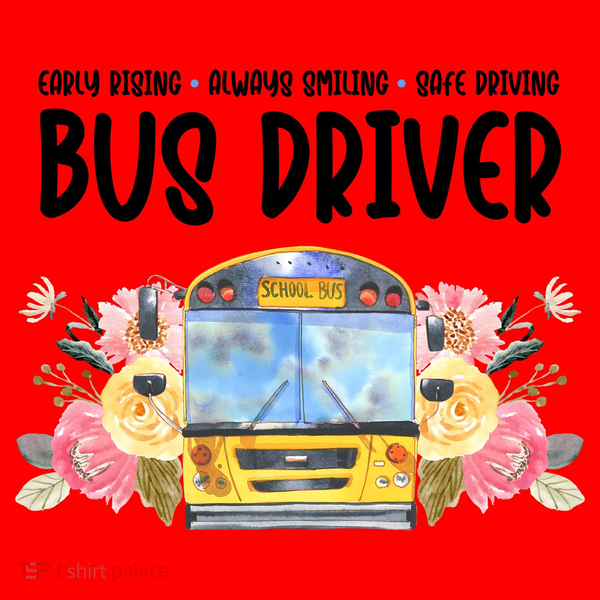 Early Rising Always Smiling Safe Driving Bus Driver Gift Santa Hat