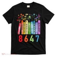 Equal Rights Book Flower Anti Trump Feminist Women Rights T-Shirt thumb 0