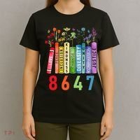 Equal Rights Book Flower Anti Trump Feminist Women Rights T-Shirt thumb 4