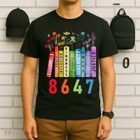 Equal Rights Book Flower Anti Trump Feminist Women Rights T-Shirt thumb 6