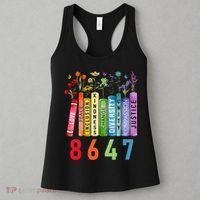 Equal Rights Book Flower Anti Trump Feminist Women Rights Women's Tank Top thumb 3