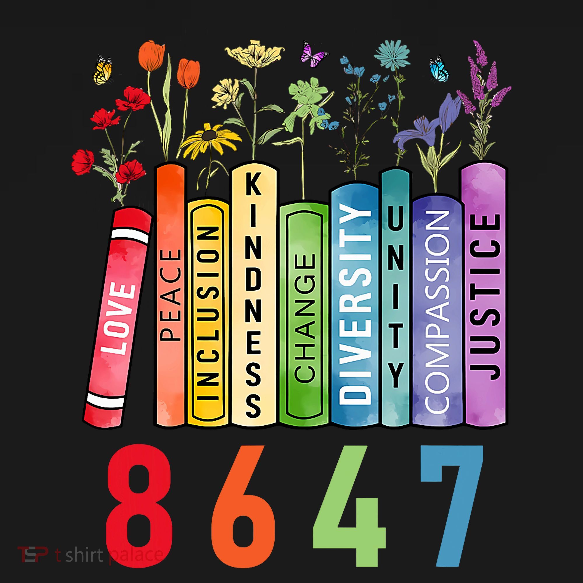 Equal Rights Book Flower Anti Trump Feminist Women Rights Women's Tank Top