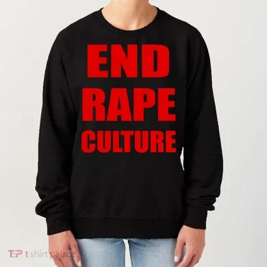 End Rape Culture Red Imprint Women's Sweatshirt