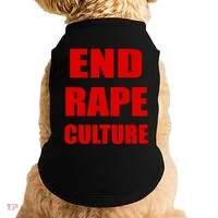End Rape Culture Red Imprint Doggie Tank thumb 0