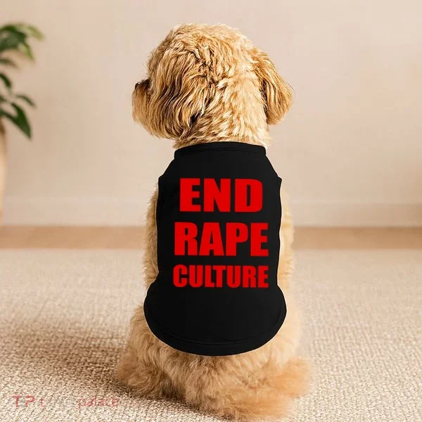 End Rape Culture Red Imprint Doggie Tank