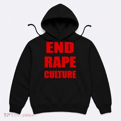 End Rape Culture Red Imprint Hoodie