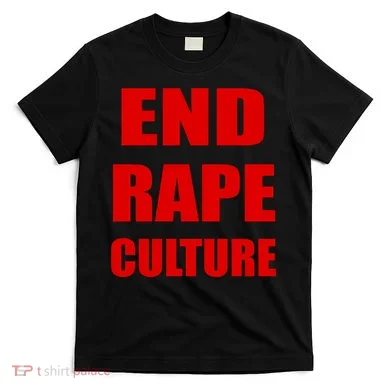End Rape Culture Red Imprint T-Shirt