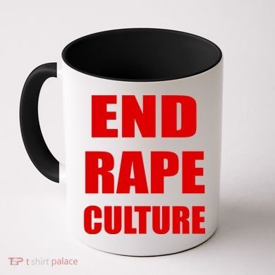 End Rape Culture Red Imprint Coffee Mug