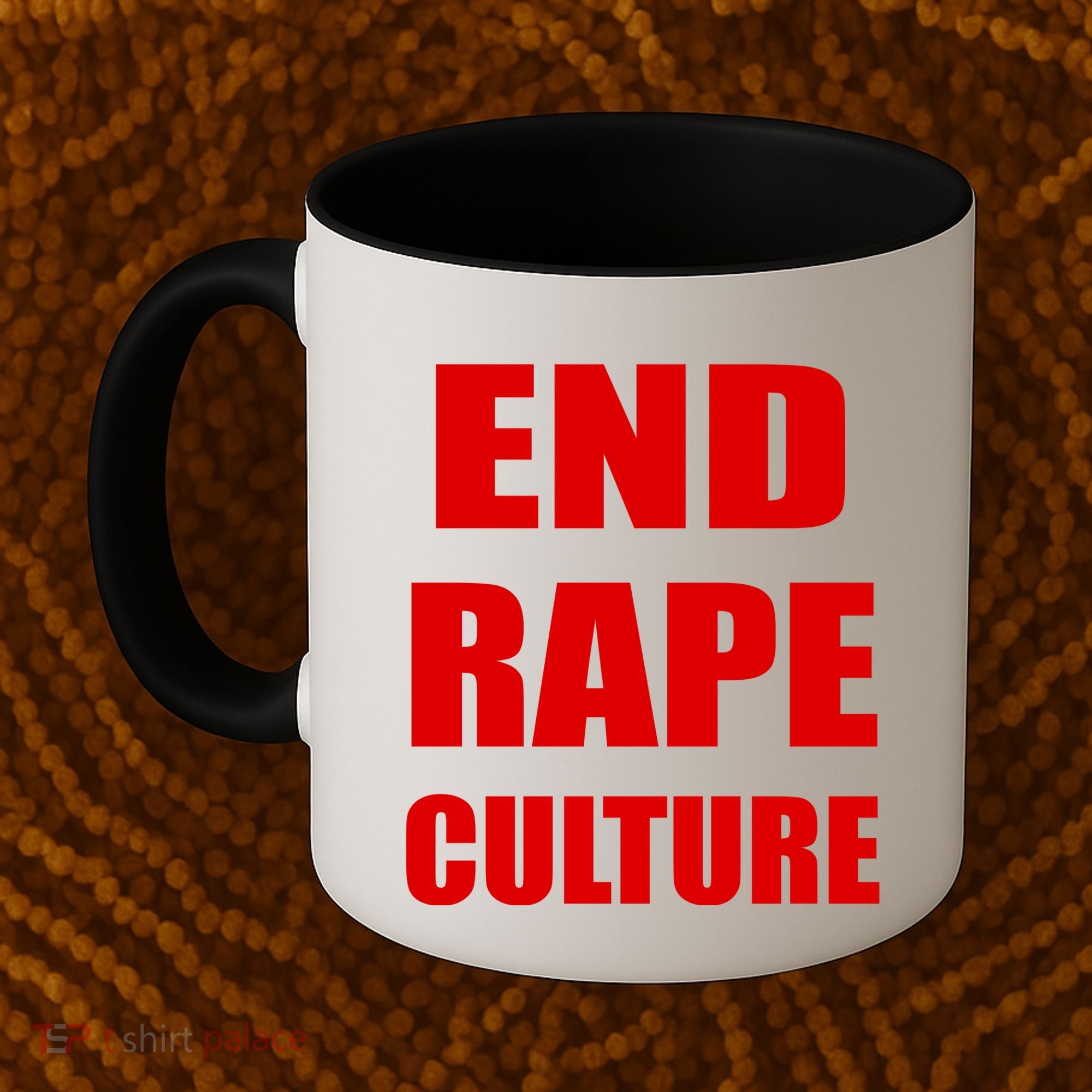 End Rape Culture Red Imprint Coffee Mug