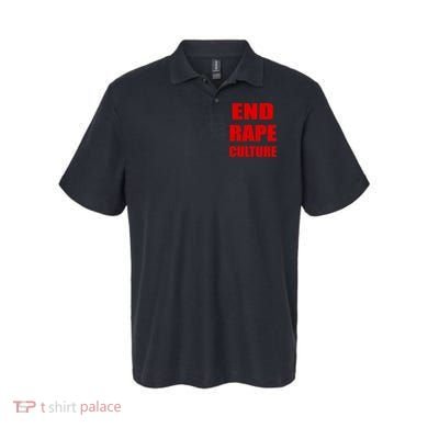 End Rape Culture Red Imprint Polo