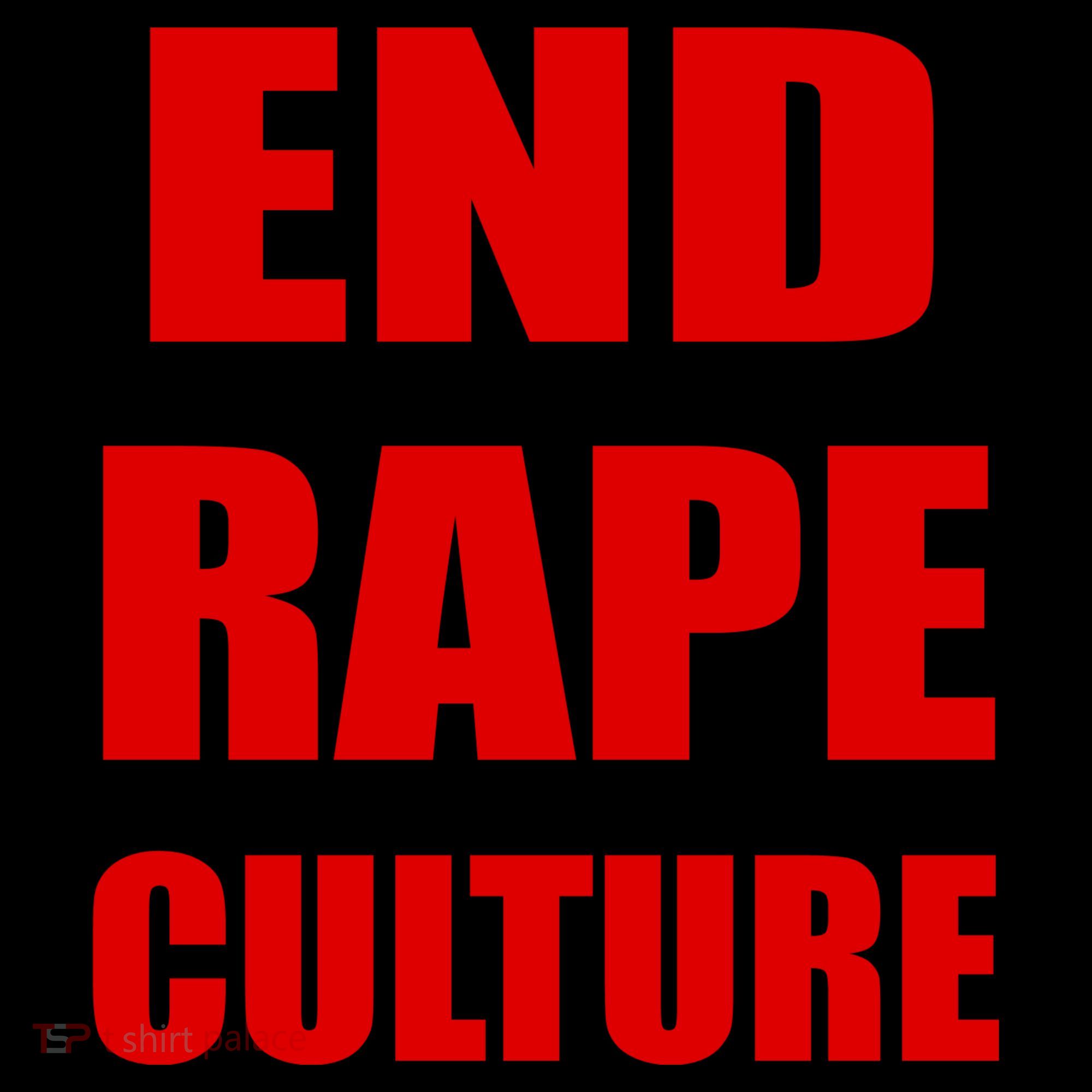 End Rape Culture Red Imprint Women's Hoodie