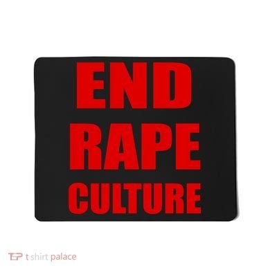 End Rape Culture Red Imprint Mousepad