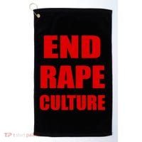 End Rape Culture Red Imprint Golf Towel thumb 0