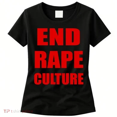 End Rape Culture Red Imprint Women's T-Shirt