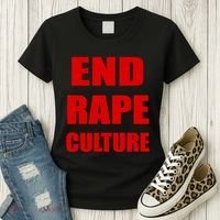 End Rape Culture Red Imprint Women's T-Shirt thumb 3