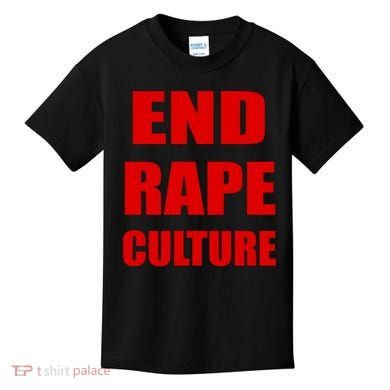 End Rape Culture Red Imprint Kids T-Shirt
