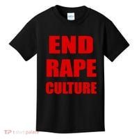 End Rape Culture Red Imprint Kids T-Shirt thumb 0