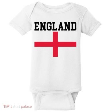England Red Cross Flag Baby Bodysuit
