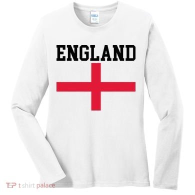 England Red Cross Flag Women's Long Sleeve Shirt