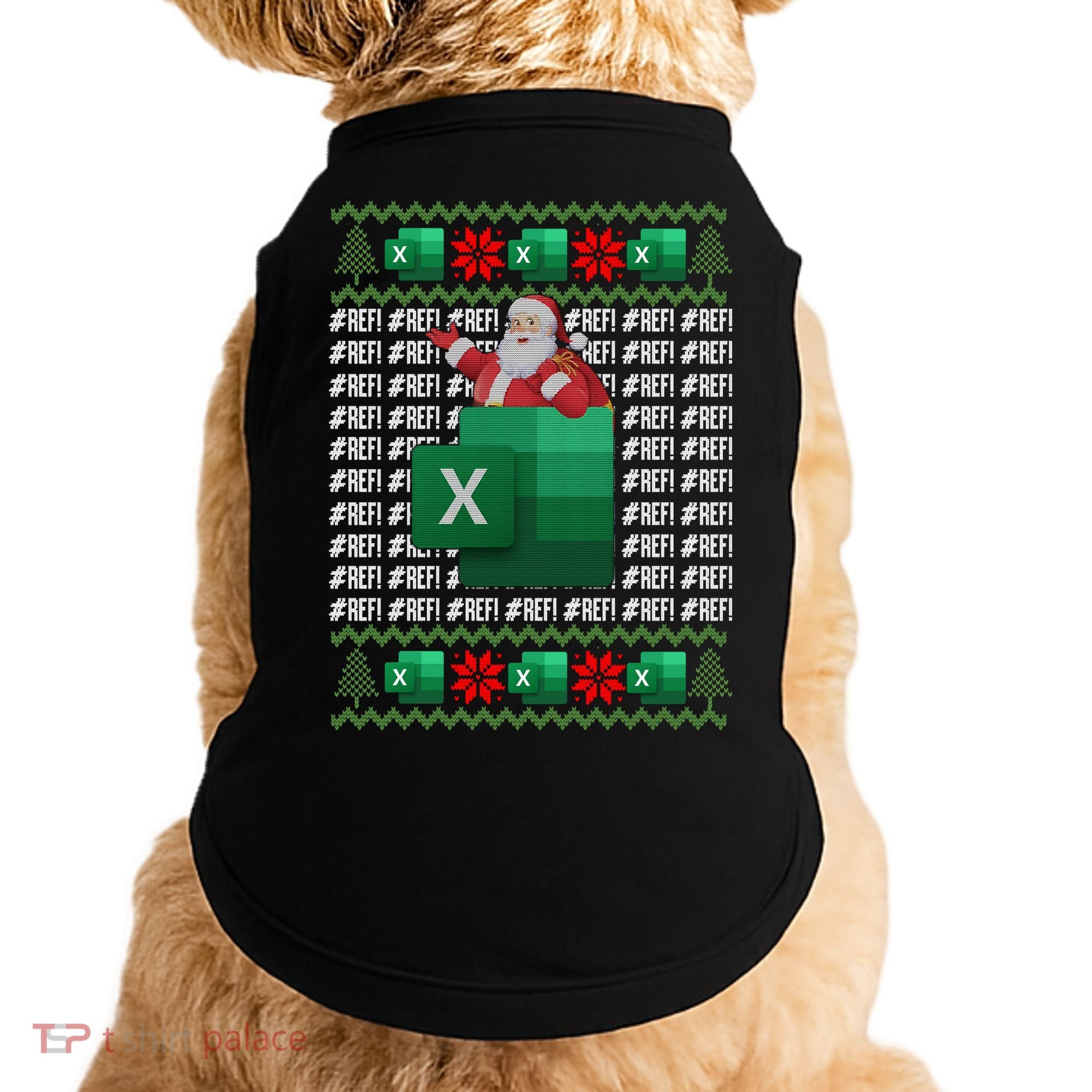 Excel REF Error Spreadsheet,CPA Accountant Christmas Sweater Doggie Tank