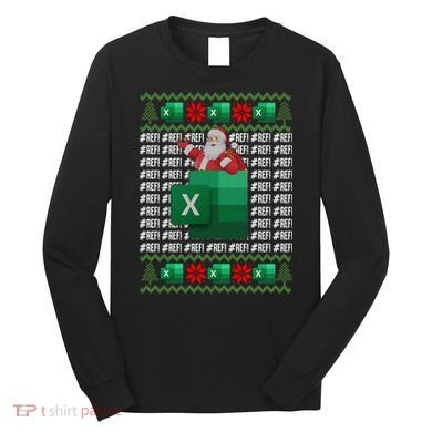 Excel REF Error Spreadsheet,CPA Accountant Christmas Sweater Long Sleeve Shirt