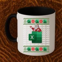 Excel REF Error Spreadsheet,CPA Accountant Christmas Sweater Coffee Mug thumb 2