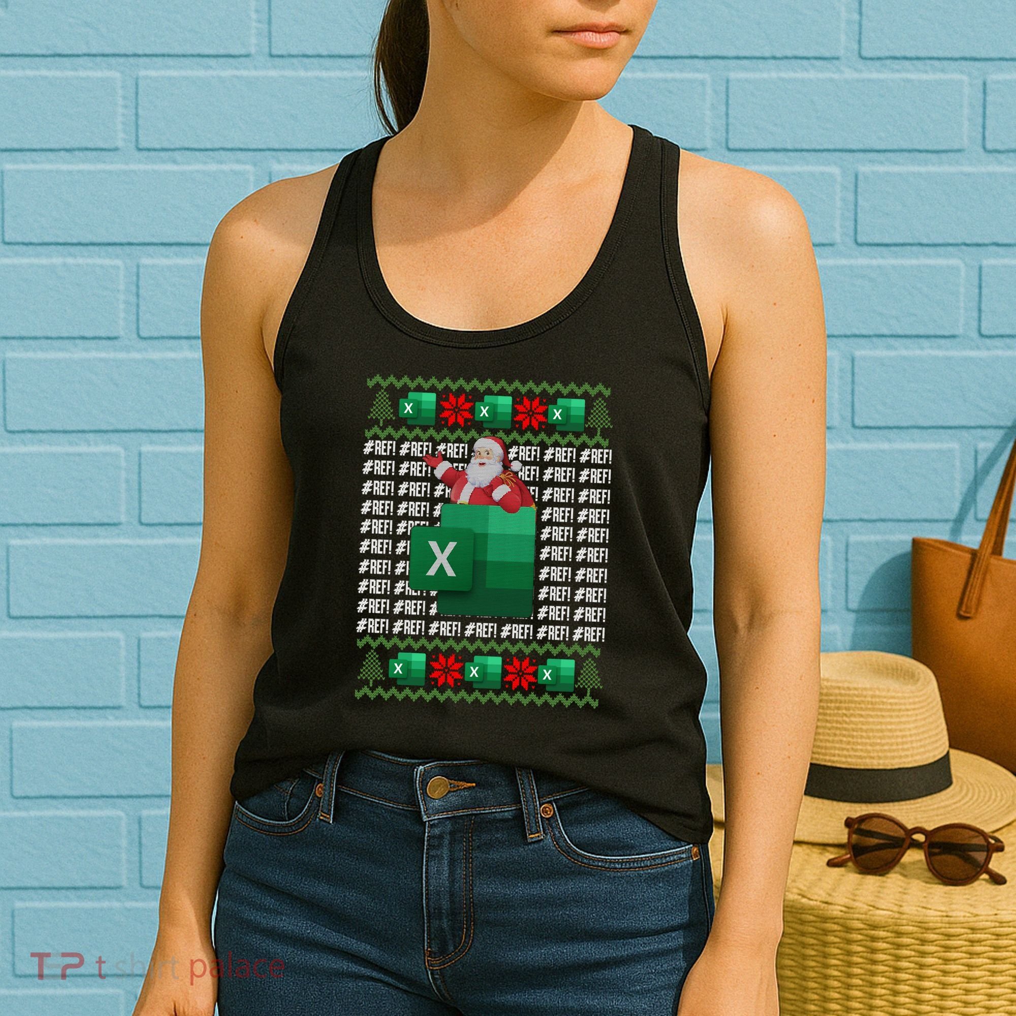 Excel REF Error Spreadsheet,CPA Accountant Christmas Sweater Women's Tank Top