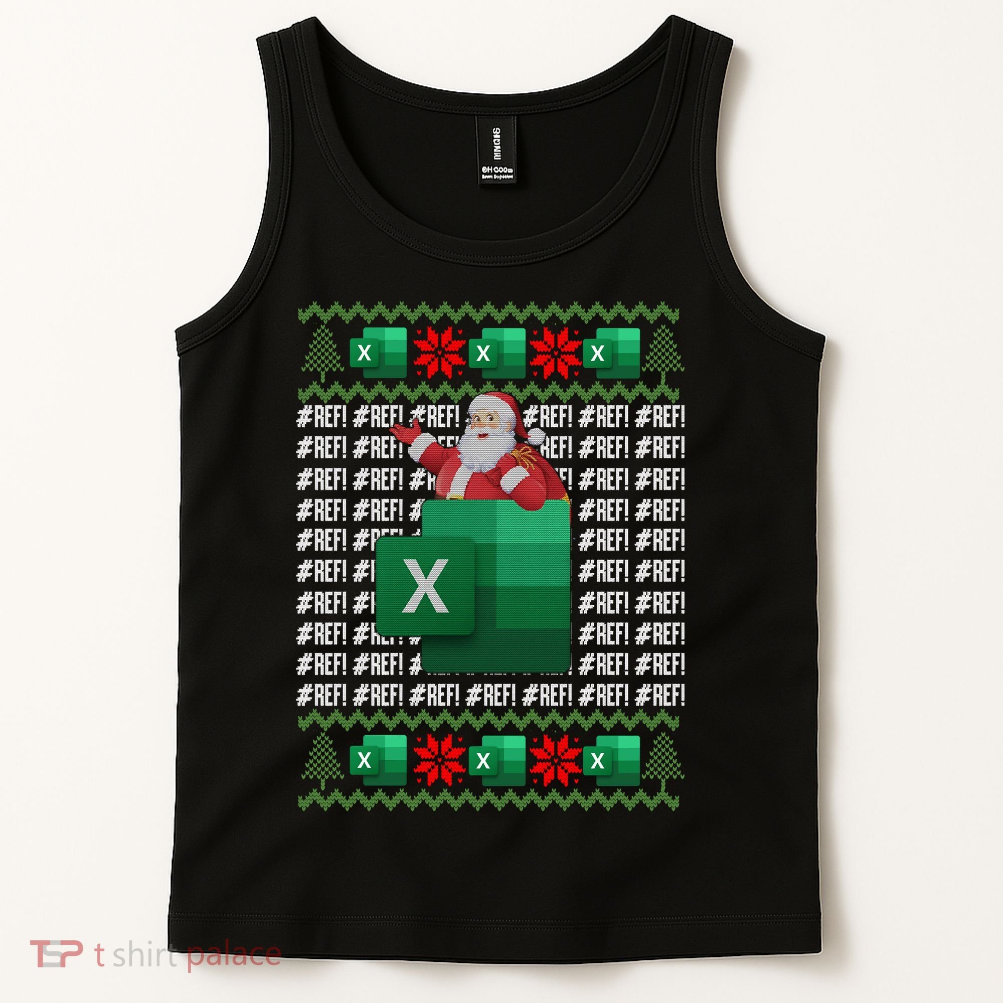 Excel REF Error Spreadsheet,CPA Accountant Christmas Sweater Tank Top