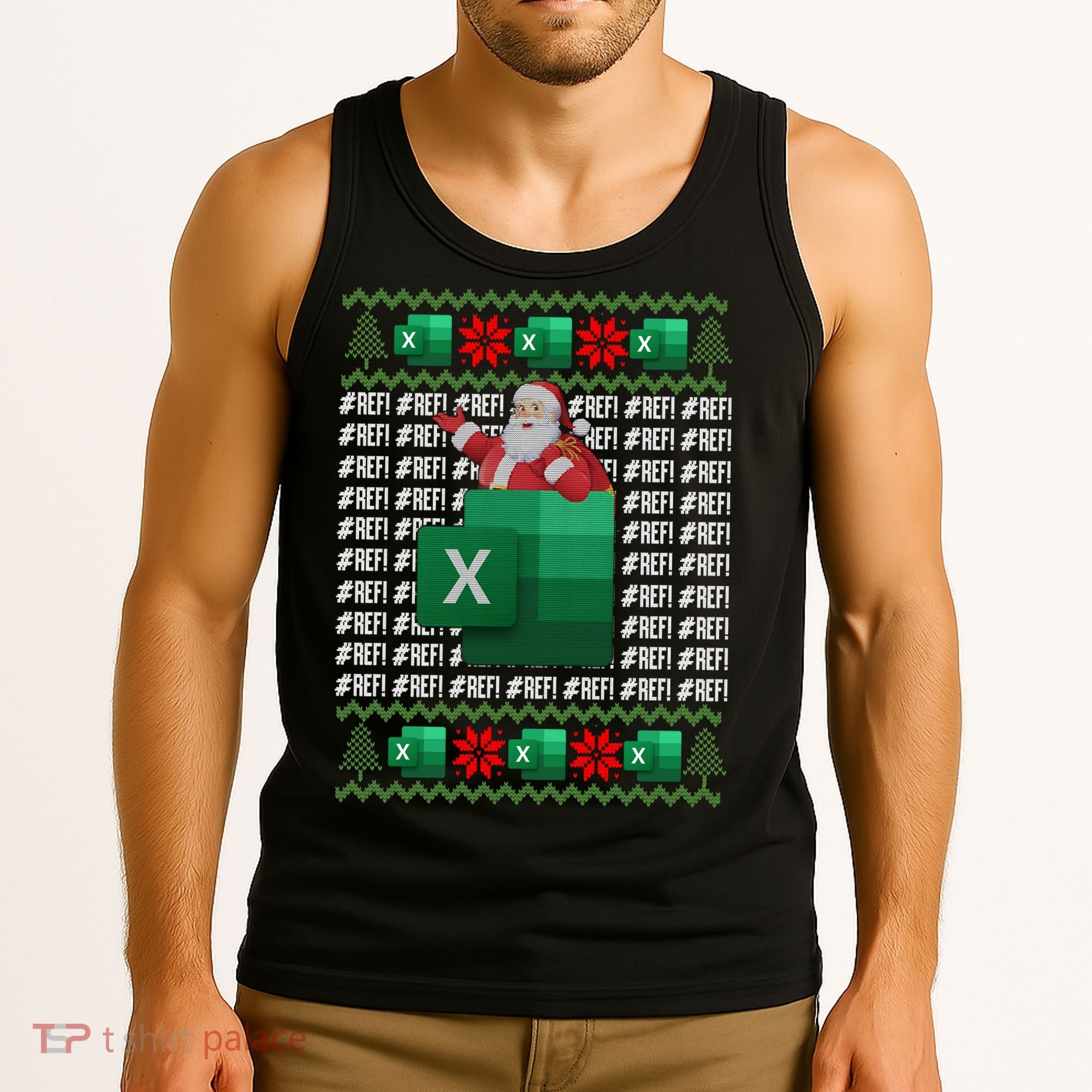 Excel REF Error Spreadsheet,CPA Accountant Christmas Sweater Tank Top