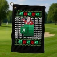 Excel REF Error Spreadsheet,CPA Accountant Christmas Sweater Golf Towel thumb 1
