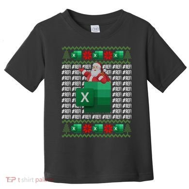 Excel REF Error Spreadsheet,CPA Accountant Christmas Sweater Toddler T-Shirt