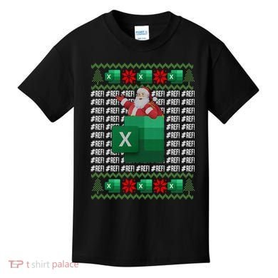 Excel REF Error Spreadsheet,CPA Accountant Christmas Sweater Kids T-Shirt