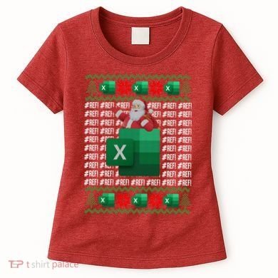 Excel REF Error Spreadsheet,CPA Accountant Christmas Sweater Women's T-Shirt