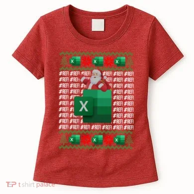 Excel REF Error Spreadsheet,CPA Accountant Christmas Sweater Women's T-Shirt