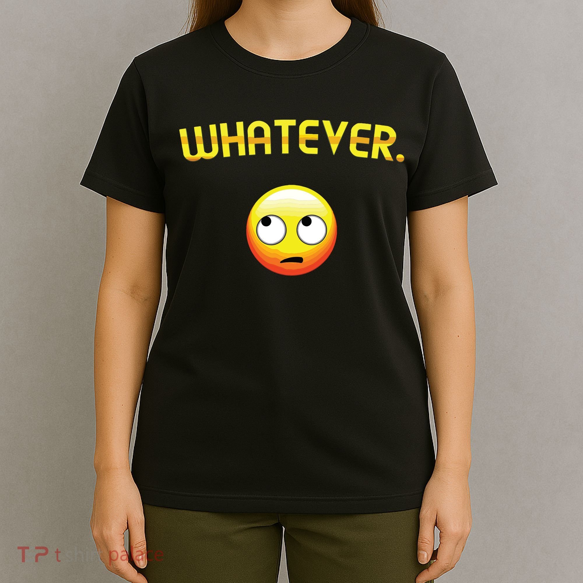 Eye Roll Emo Smile Sarcastic Whatever Sarcasm Eye Rolling T-Shirt