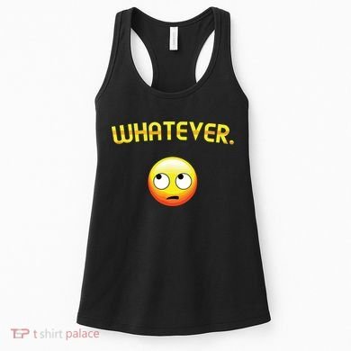 Eye Roll Emo Smile Sarcastic Whatever Sarcasm Eye Rolling Women's Tank Top
