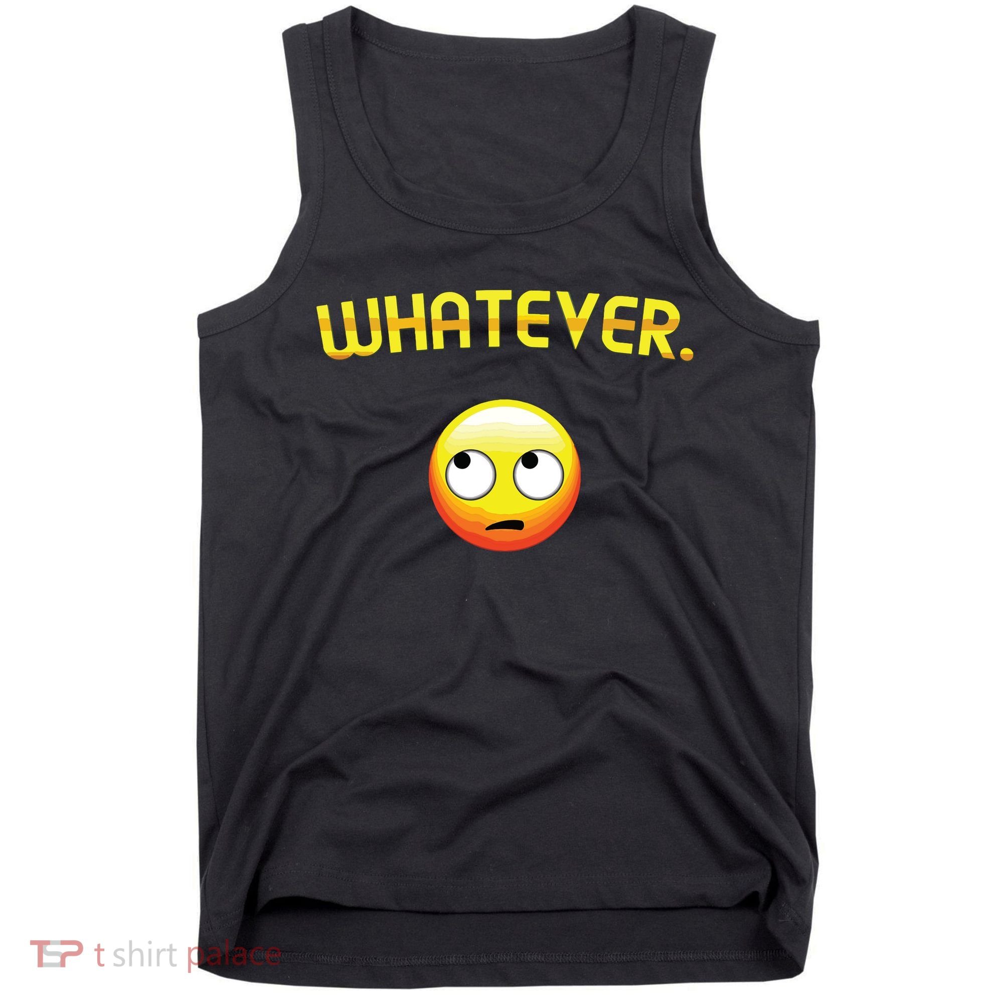Eye Roll Emo Smile Sarcastic Whatever Sarcasm Eye Rolling Tank Top