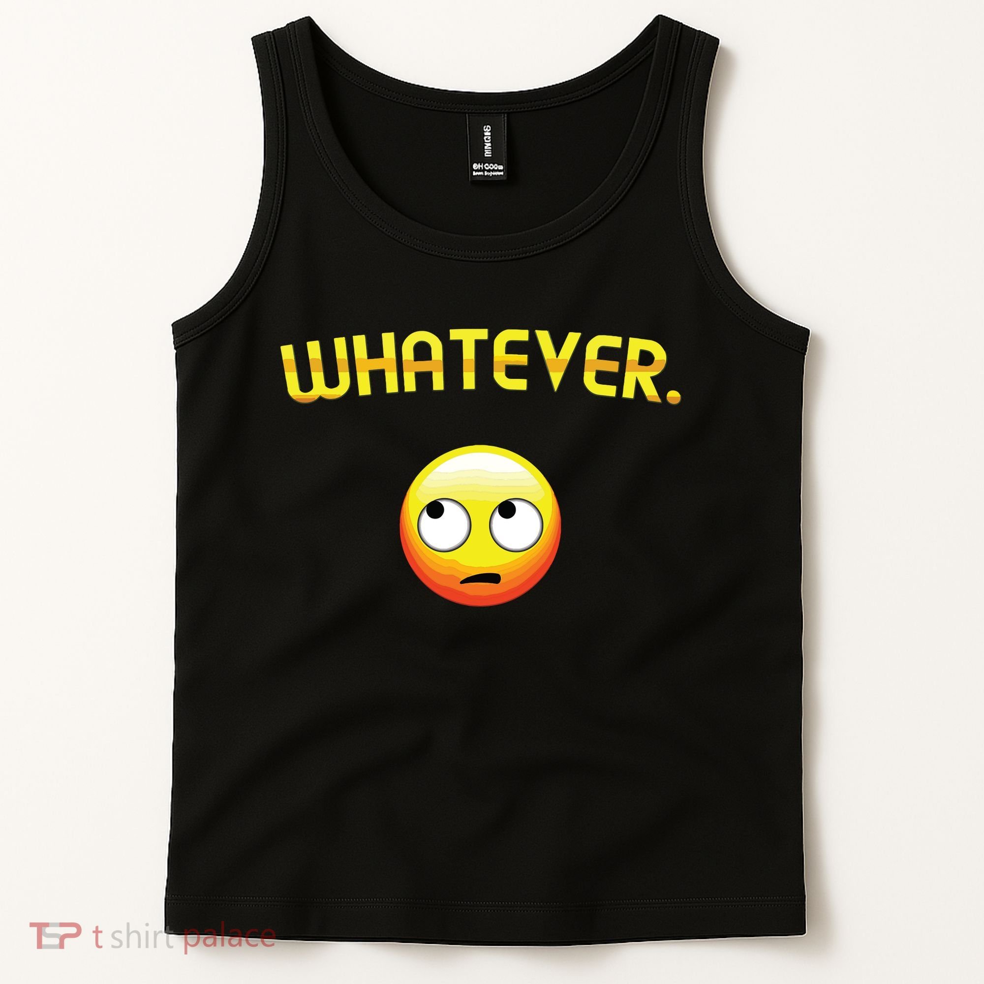 Eye Roll Emo Smile Sarcastic Whatever Sarcasm Eye Rolling Tank Top