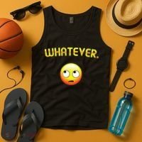 Eye Roll Emo Smile Sarcastic Whatever Sarcasm Eye Rolling Tank Top thumb 4