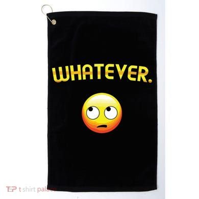 Eye Roll Emo Smile Sarcastic Whatever Sarcasm Eye Rolling Golf Towel