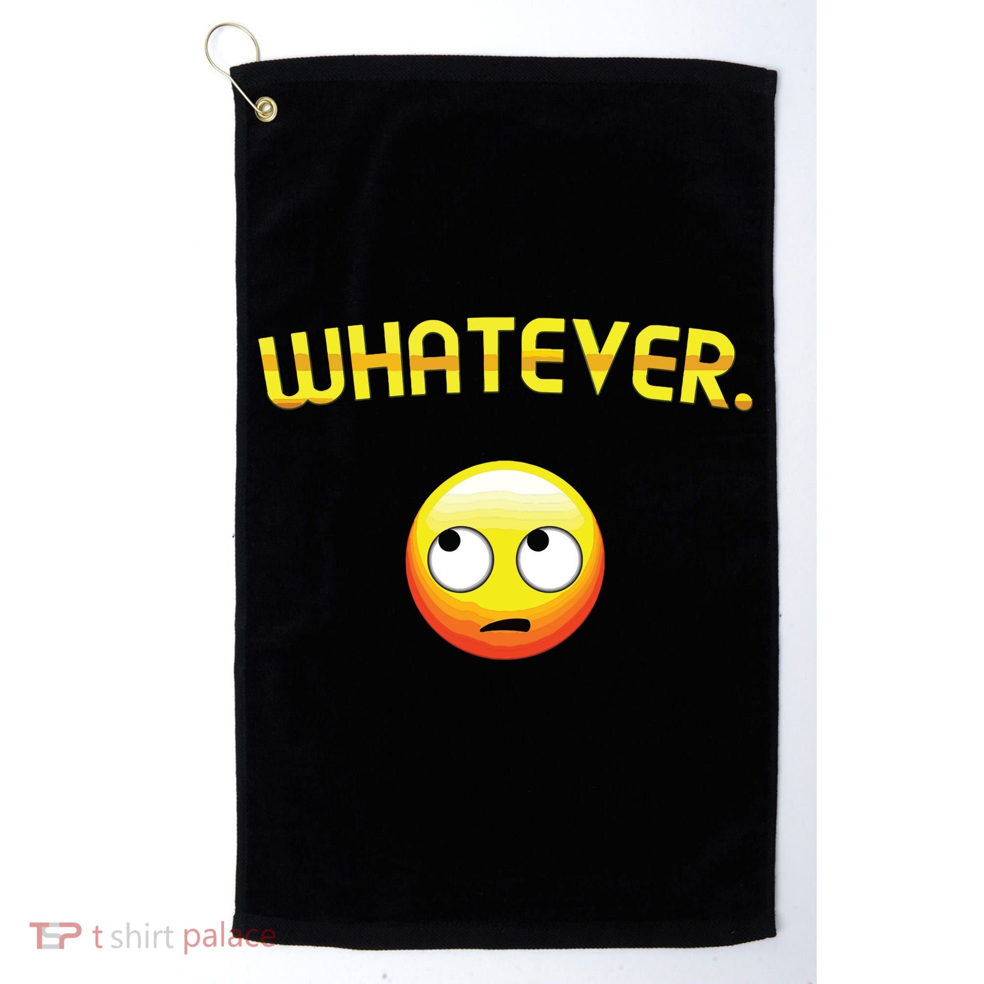 Eye Roll Emo Smile Sarcastic Whatever Sarcasm Eye Rolling Golf Towel