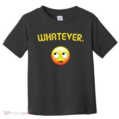 Eye Roll Emo Smile Sarcastic Whatever Sarcasm Eye Rolling Toddler T-Shirt