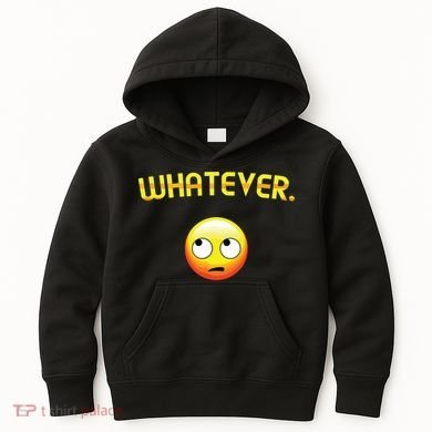 Eye Roll Emo Smile Sarcastic Whatever Sarcasm Eye Rolling Kids Hoodie